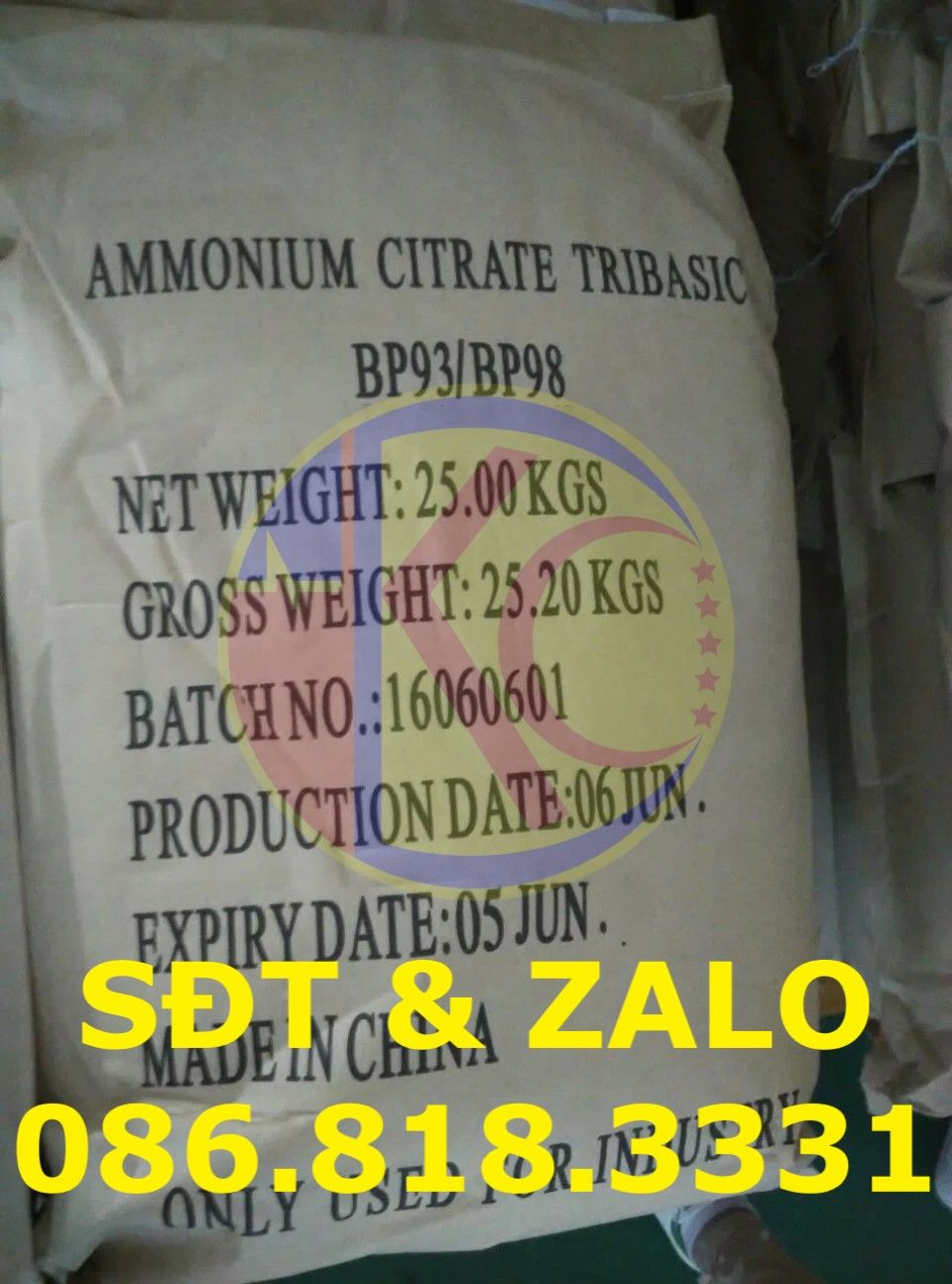  Ammonium Citrate - Amoni Citrat - C6H11NO7 