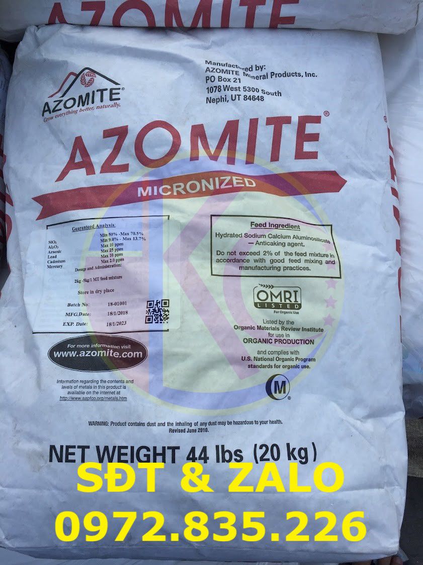  Khoáng AZOMITE - Khoáng Đa Lượng, Vi lượng - Khoáng Mỹ 