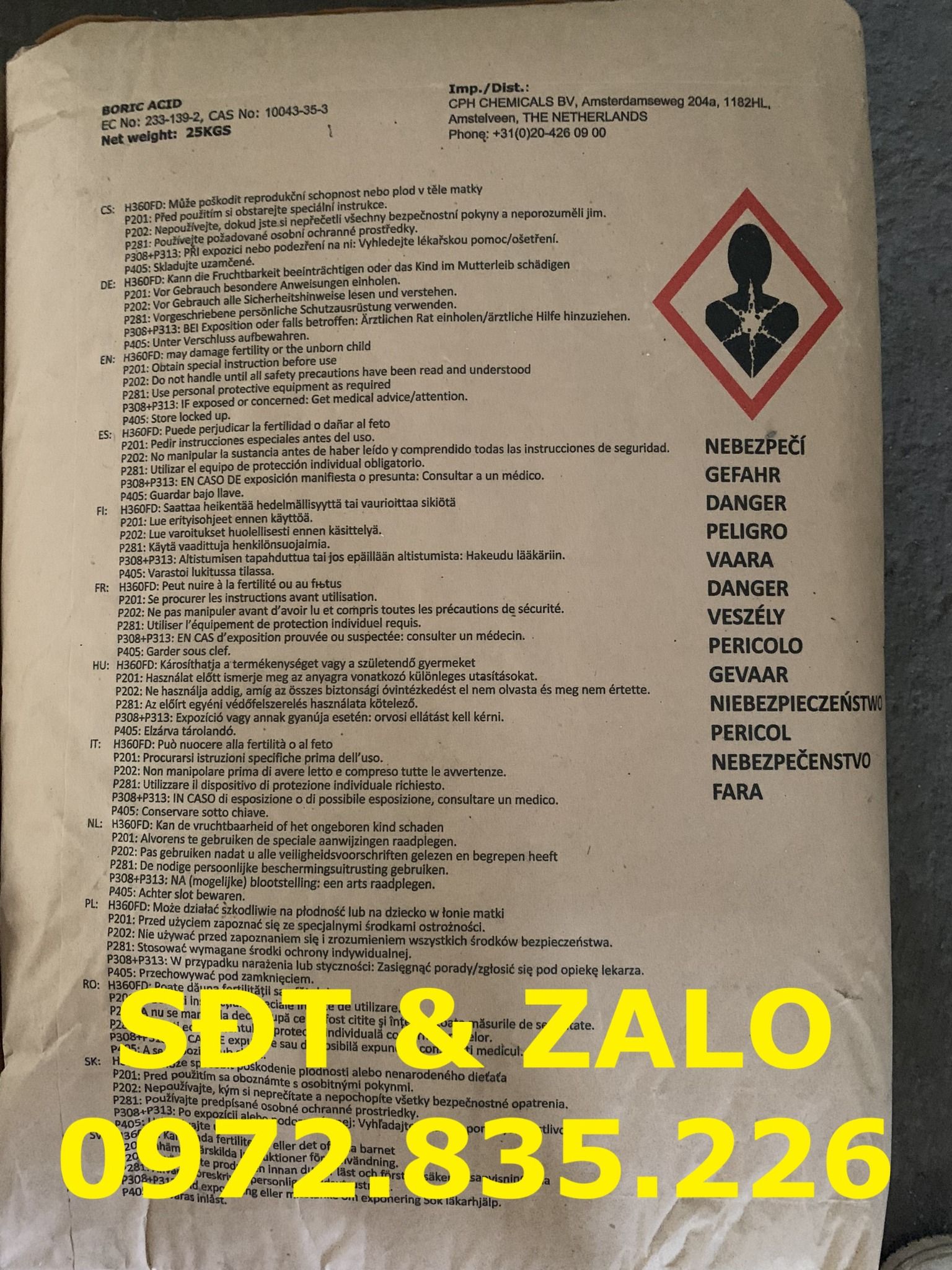  Acid Boric - H3BO3 - Axit Boric - Boric 99% 