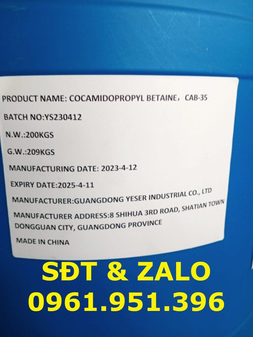  Coca Amidopropyl Betain - CAB - C19H38N2O3 