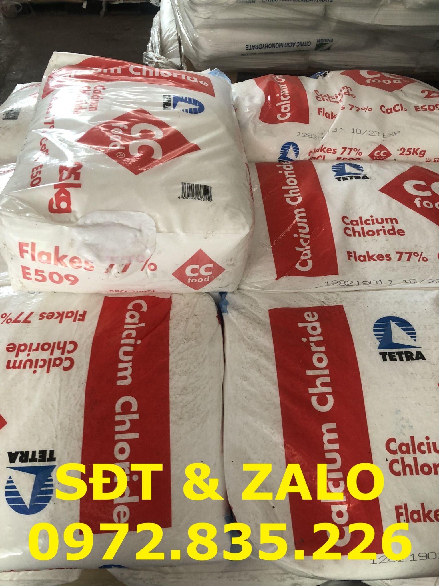  Calcium Chloride - Canxi Clorua - CaCl2 77% Food, Phần Lan 