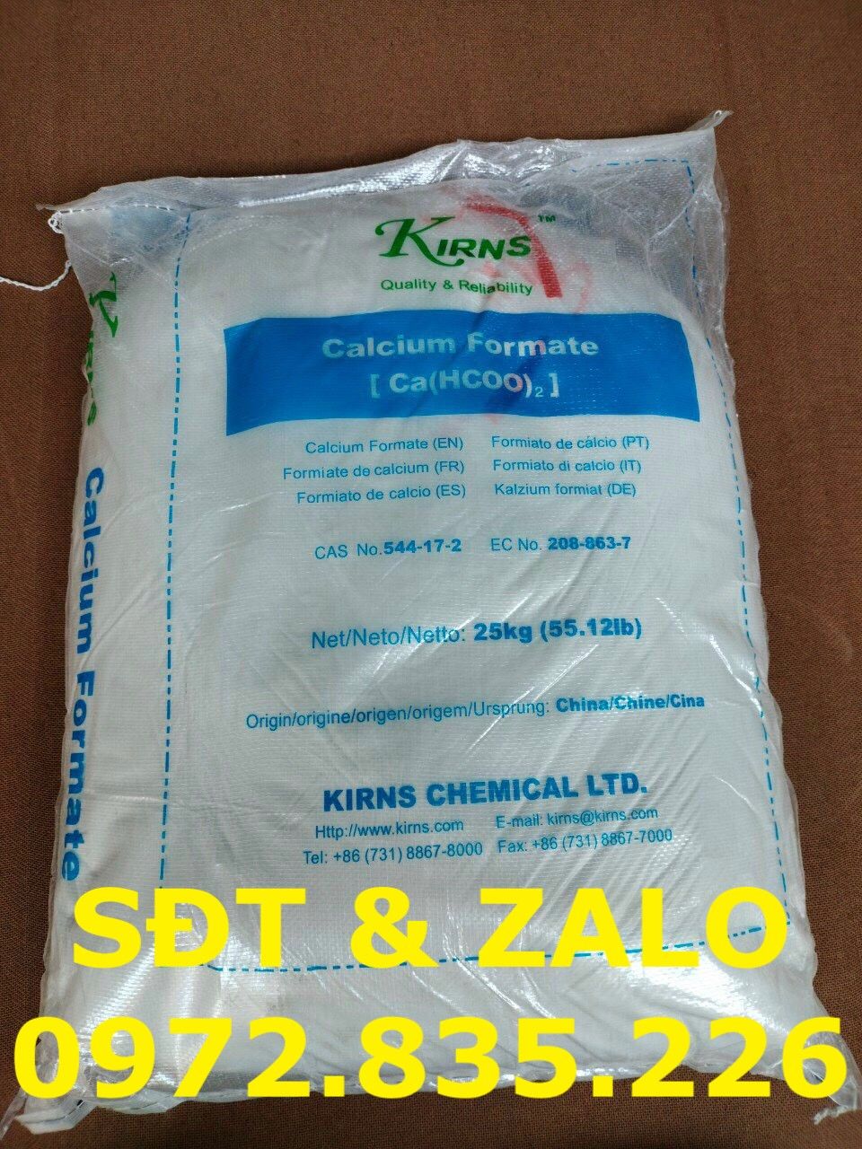  Calcium Formate - Canxi Format - Ca(HCOO)2 (Hàng Kirns) 