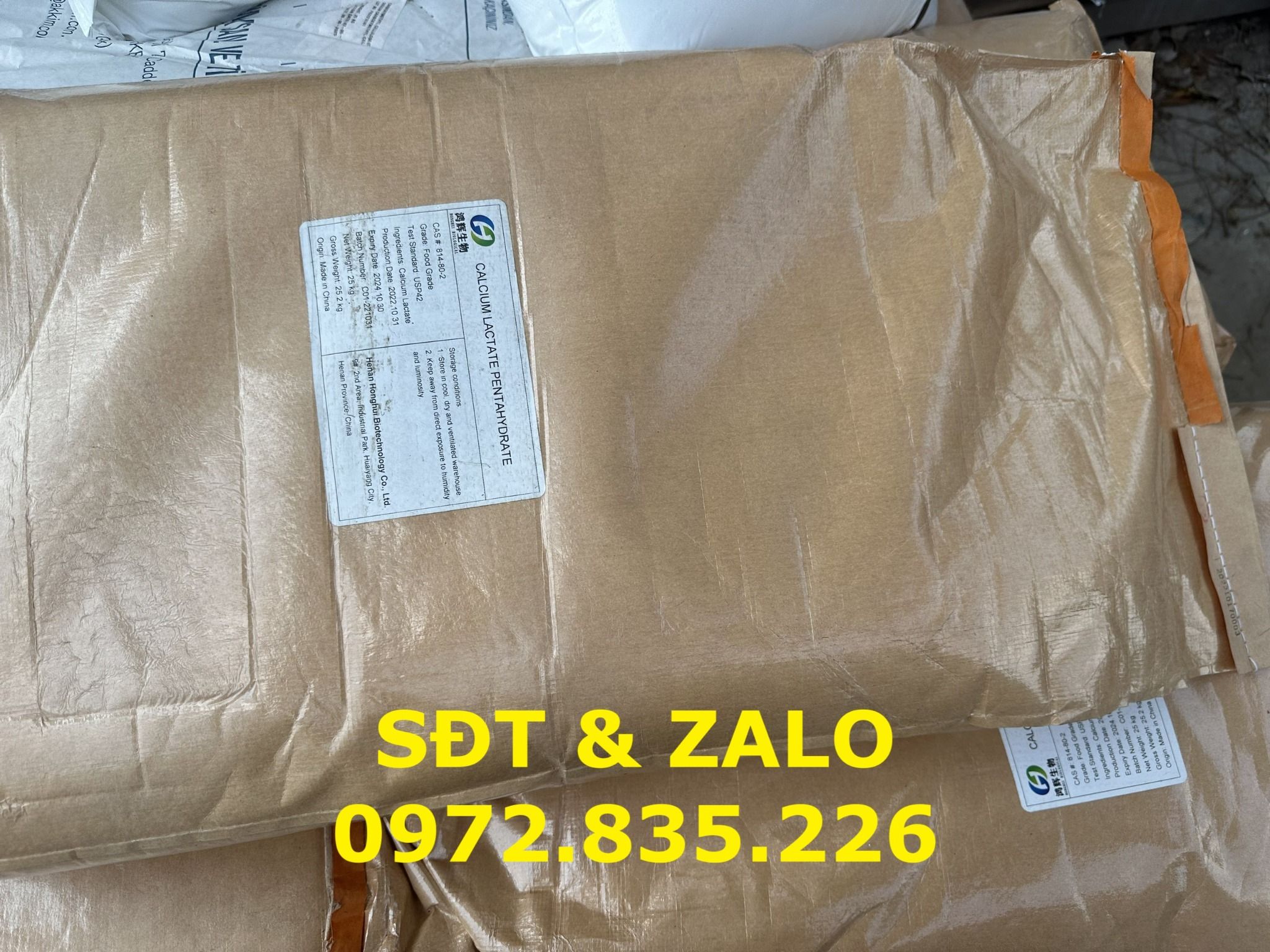  Calcium Lactate Pentahydrate - Canxi Lactate - C6H10CaO6 