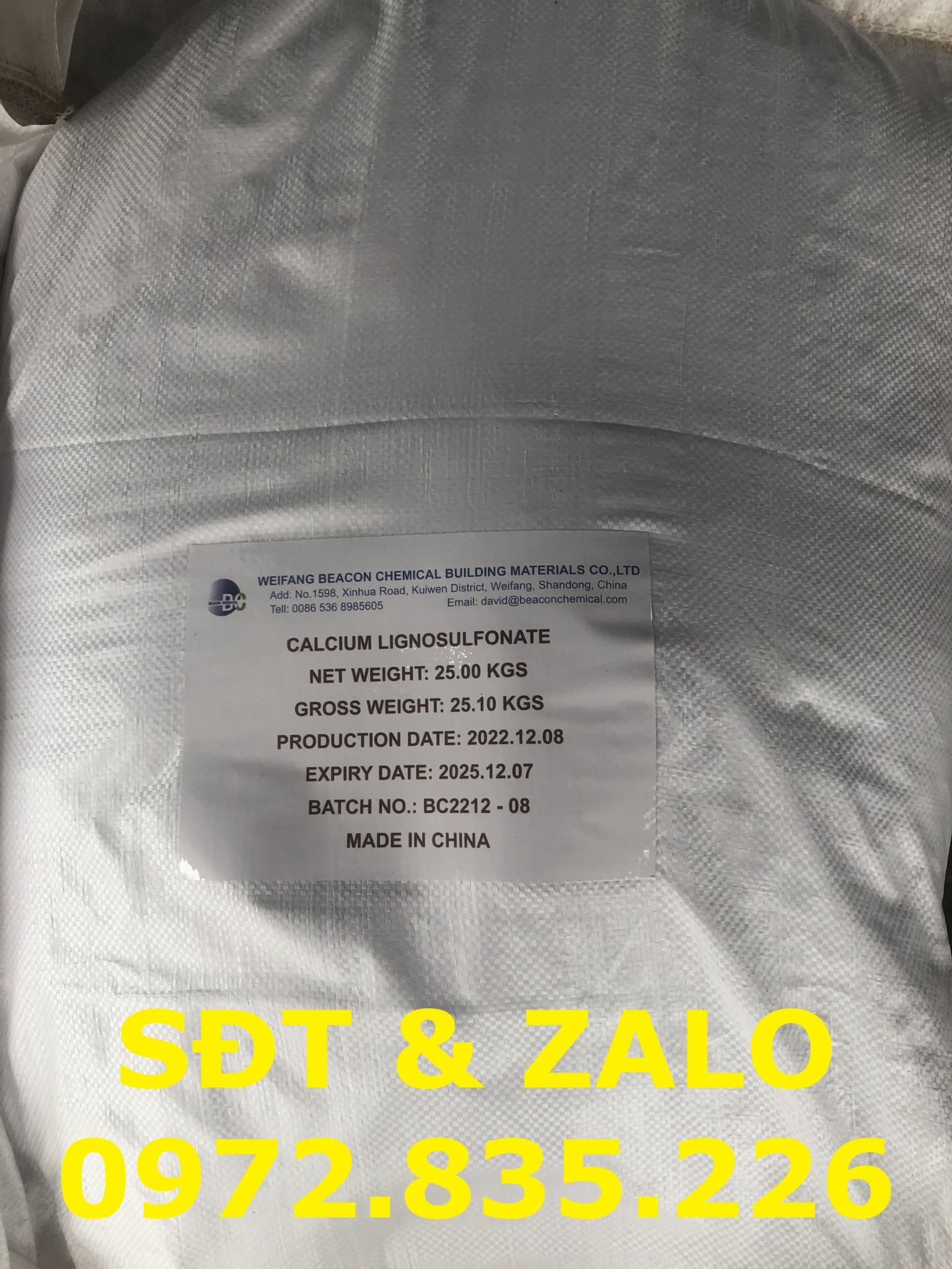  Calcium Lignosulfonate - Canxi Lignosunphonate - Phụ gia bê tông, gốm sứ 