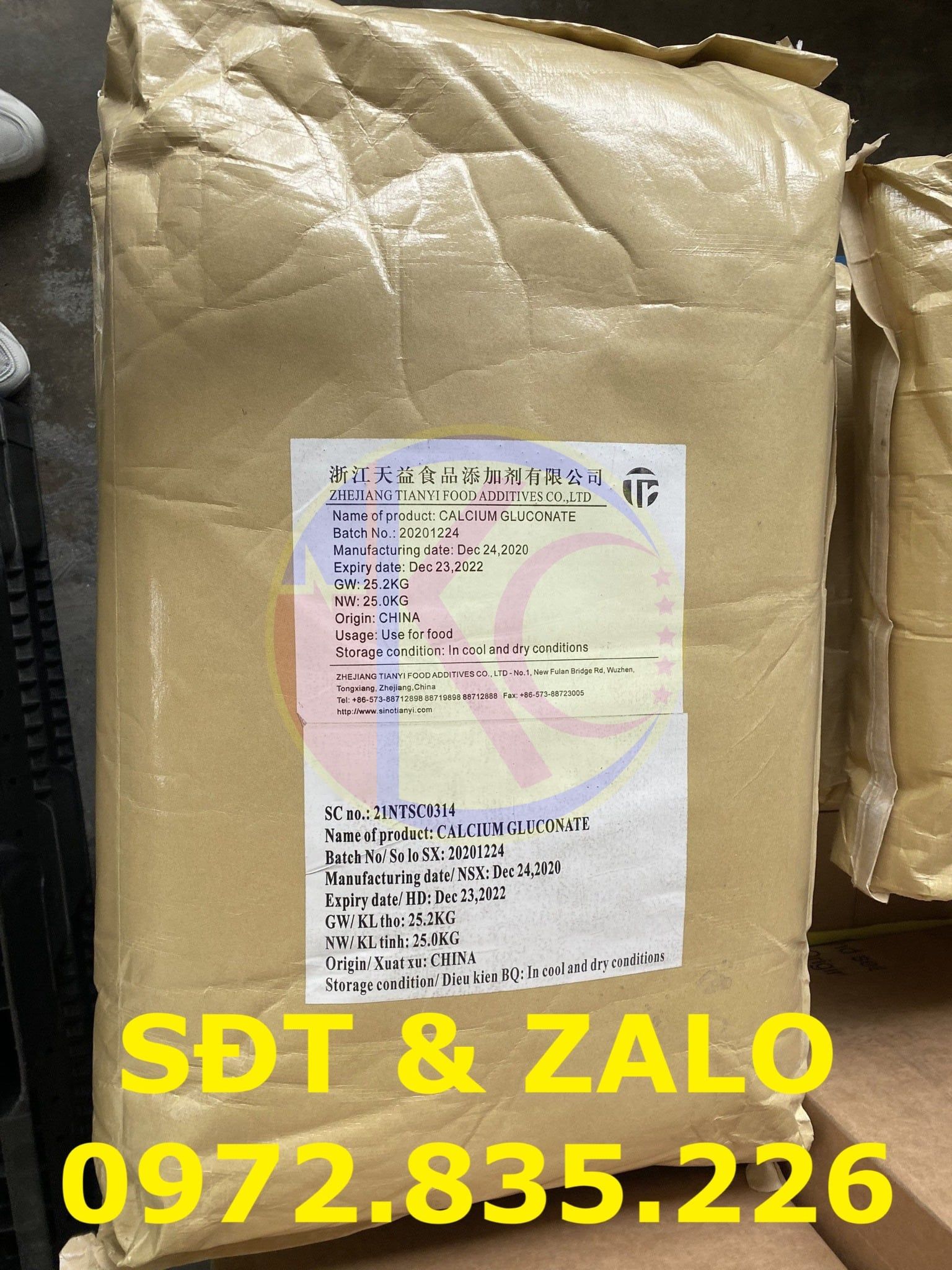  Calcium Gluconate - Canxi Gluconat - (C6H11O7)2Ca 