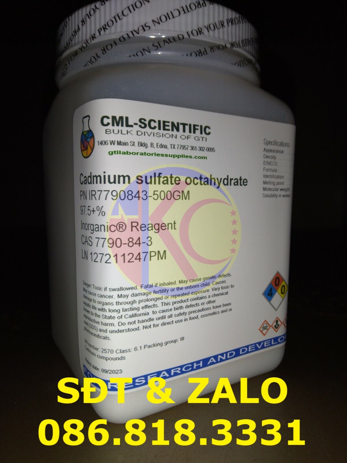 Cadmium Sulphate - Cadmi Sulfat - CdSO4 – KDCCHEMICAL