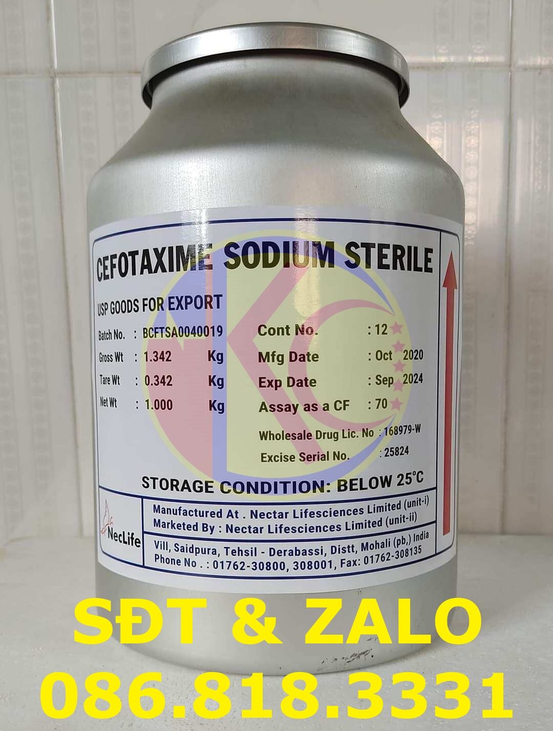  Kháng Sinh Cefotaxime Sodium Sterile - C16H16N5NaO7S2 
