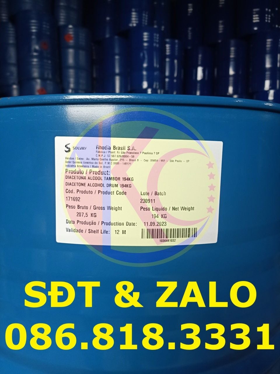  Diacetone Alcohol (DAA) - Rượu Diacetone - C6H12O2 