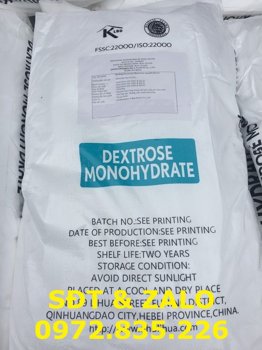  Đường Dextrose Monohydrate - Glucose - C6H12O6 - Phụ gia tạo ngọt 