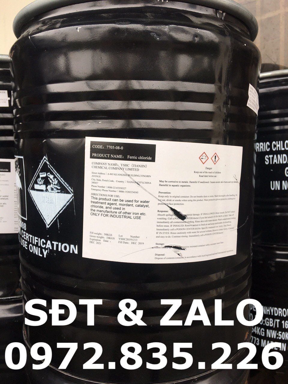  PHÈN SẮT FERRIC CHLORIDE - SẮT CLORUA - FECL3 96% Min 