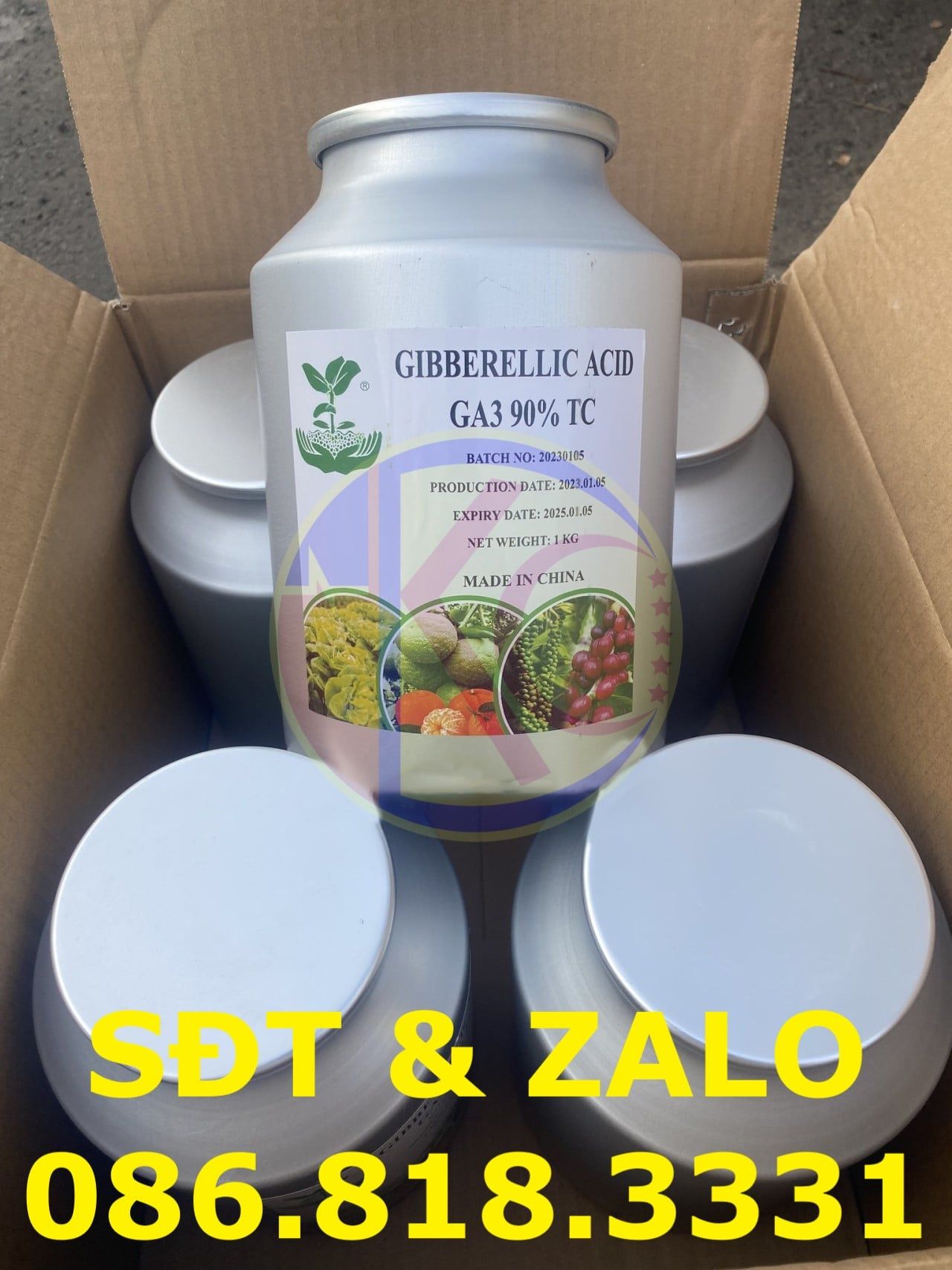  Gibberellic Acid 90% (GA3) - Axit Gibberellic - C19H22O6 
