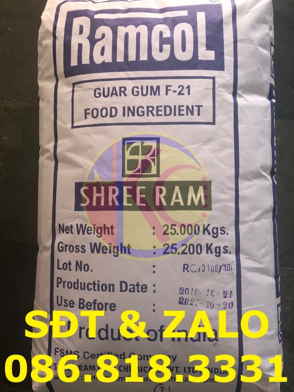  Guar Gum (Ấn Độ) - Phụ gia thực phẩm 