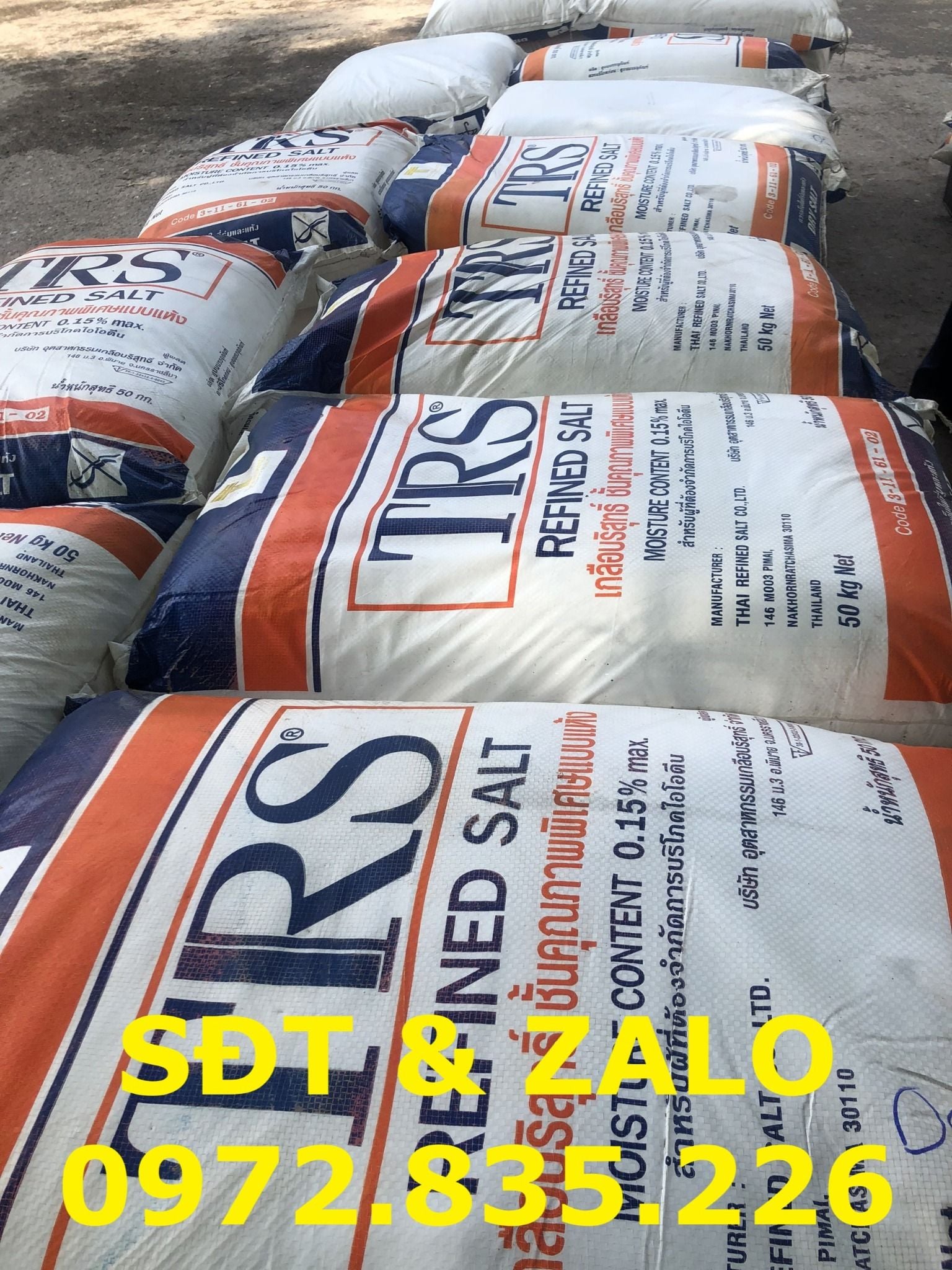  Muối tinh khiết Thái Lan - NaCl - Natri Clorua - TRS REFINED SALT 