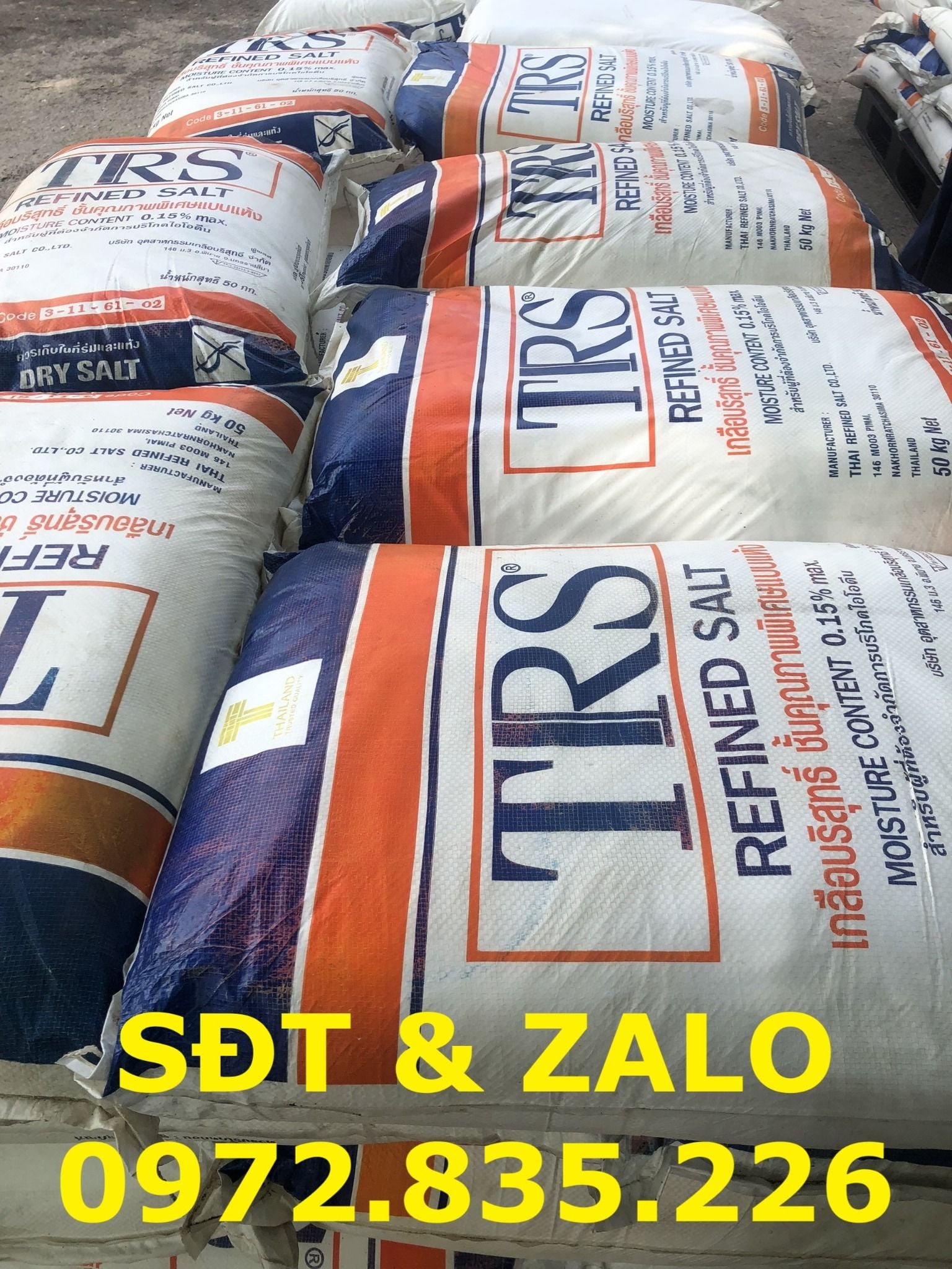  Muối tinh khiết Thái Lan - NaCl - Natri Clorua - TRS REFINED SALT 