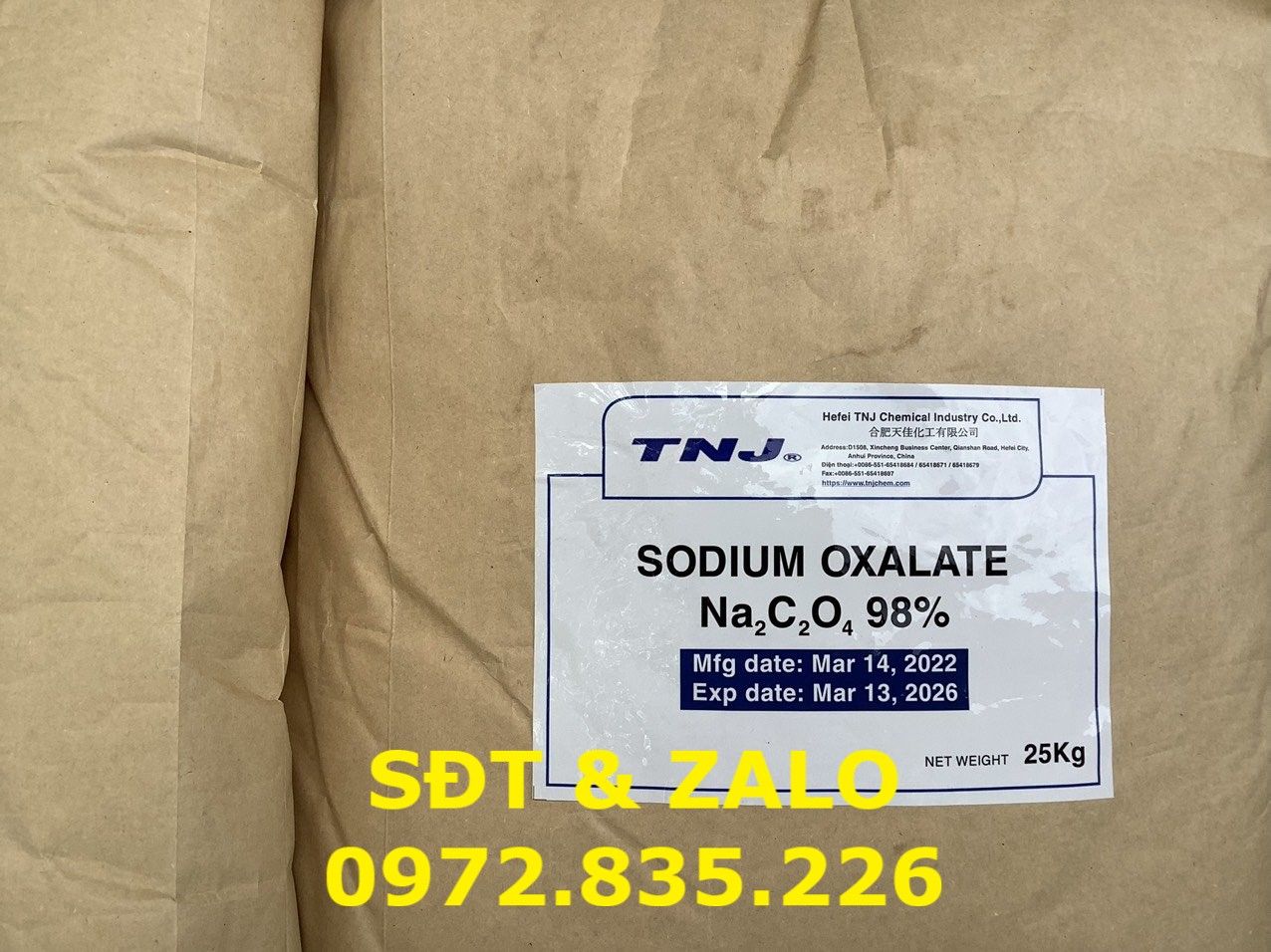  Sodium Oxalate - Natri Oxalat - Na2C2O4 98% 