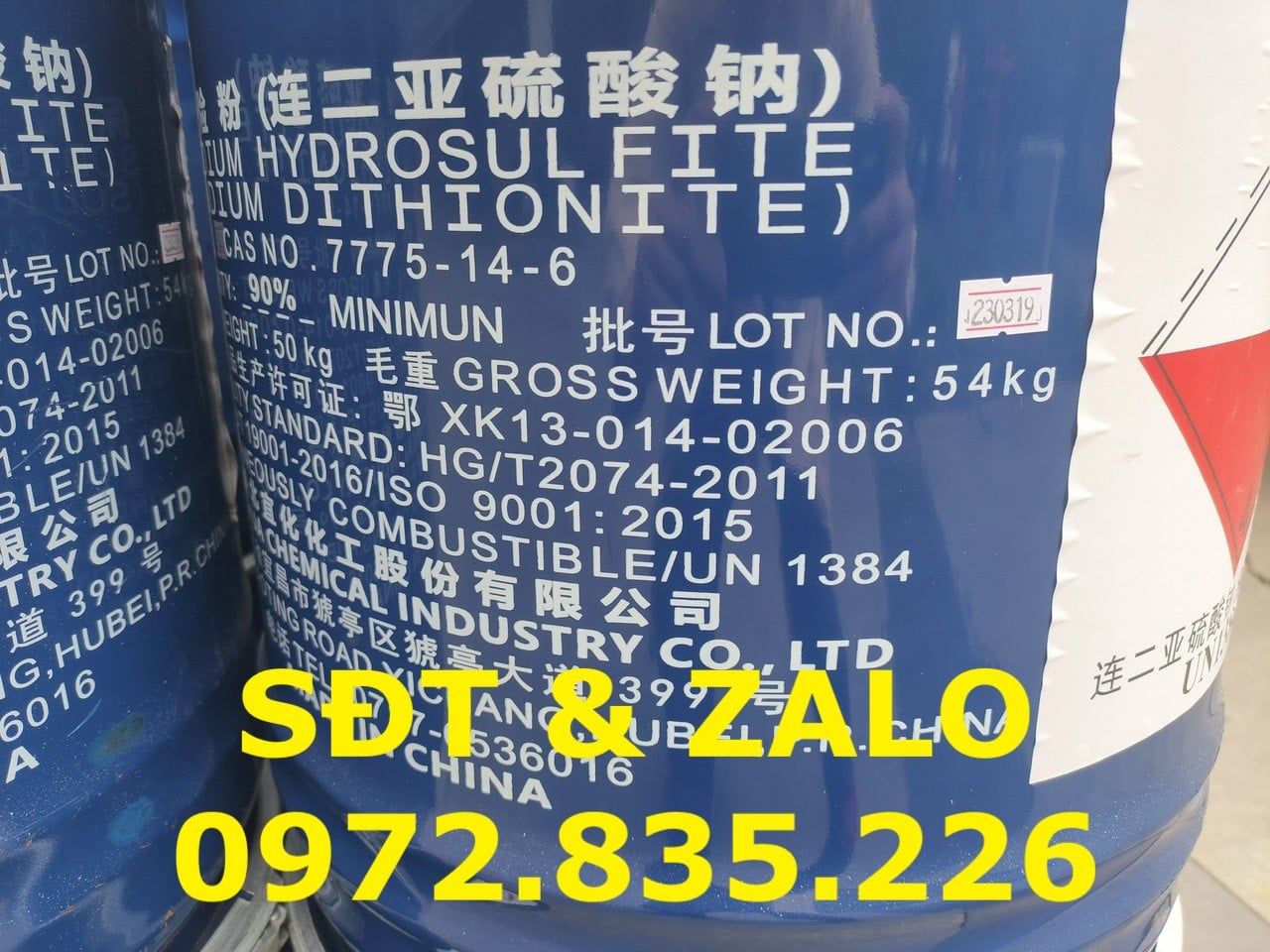  Sodium Dithionite - Na2S2O4 - Tẩy đường 