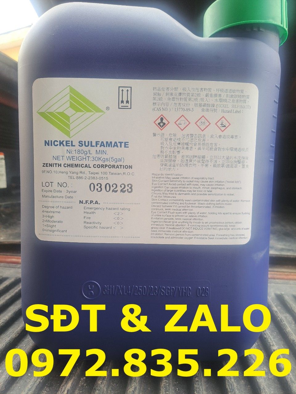  Nickel Sulfamate - Niken Sulfamat - Ni(SO3NH2)2 