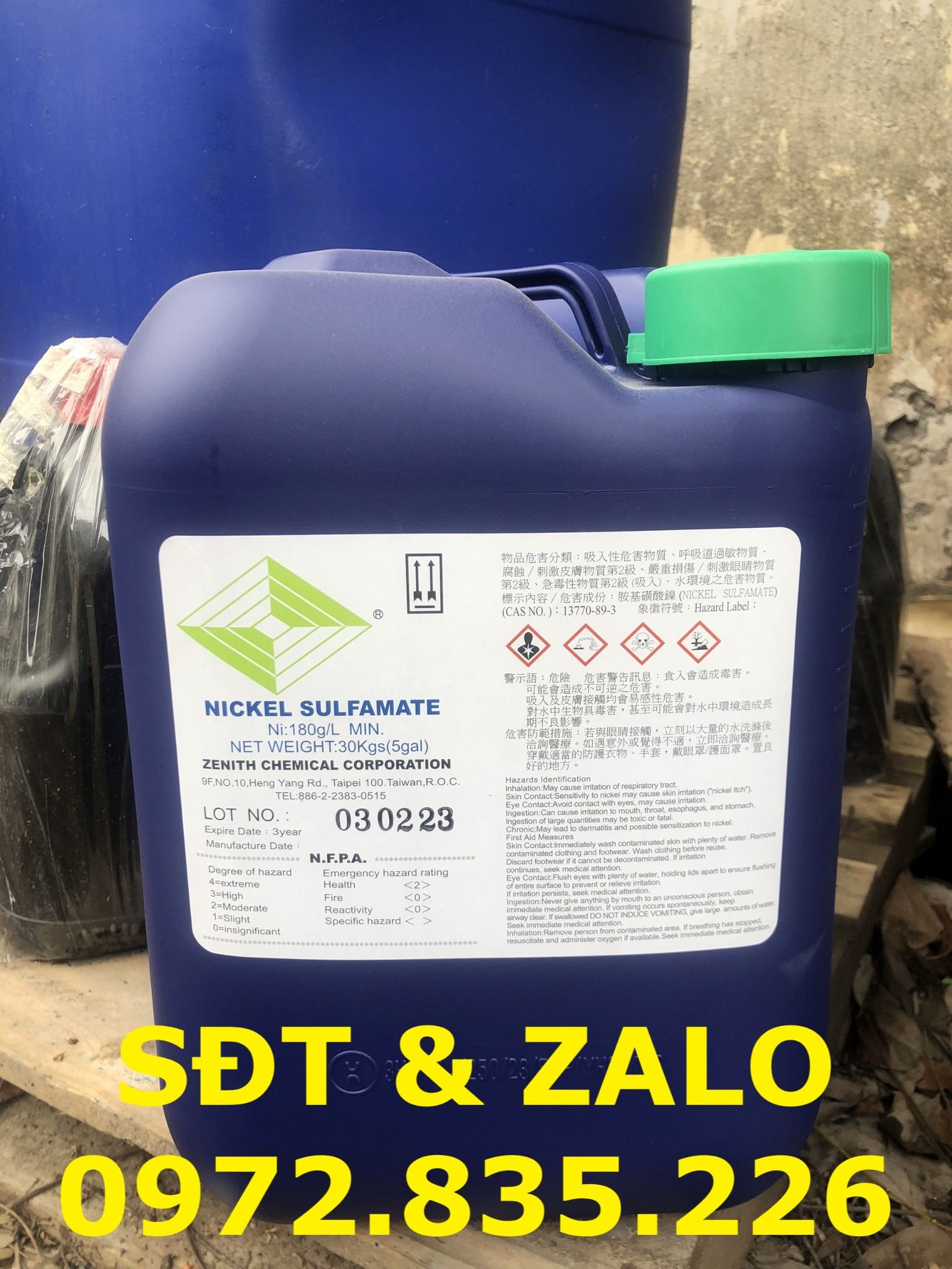  Nickel Sulfamate - Niken Sulfamat - Ni(SO3NH2)2 