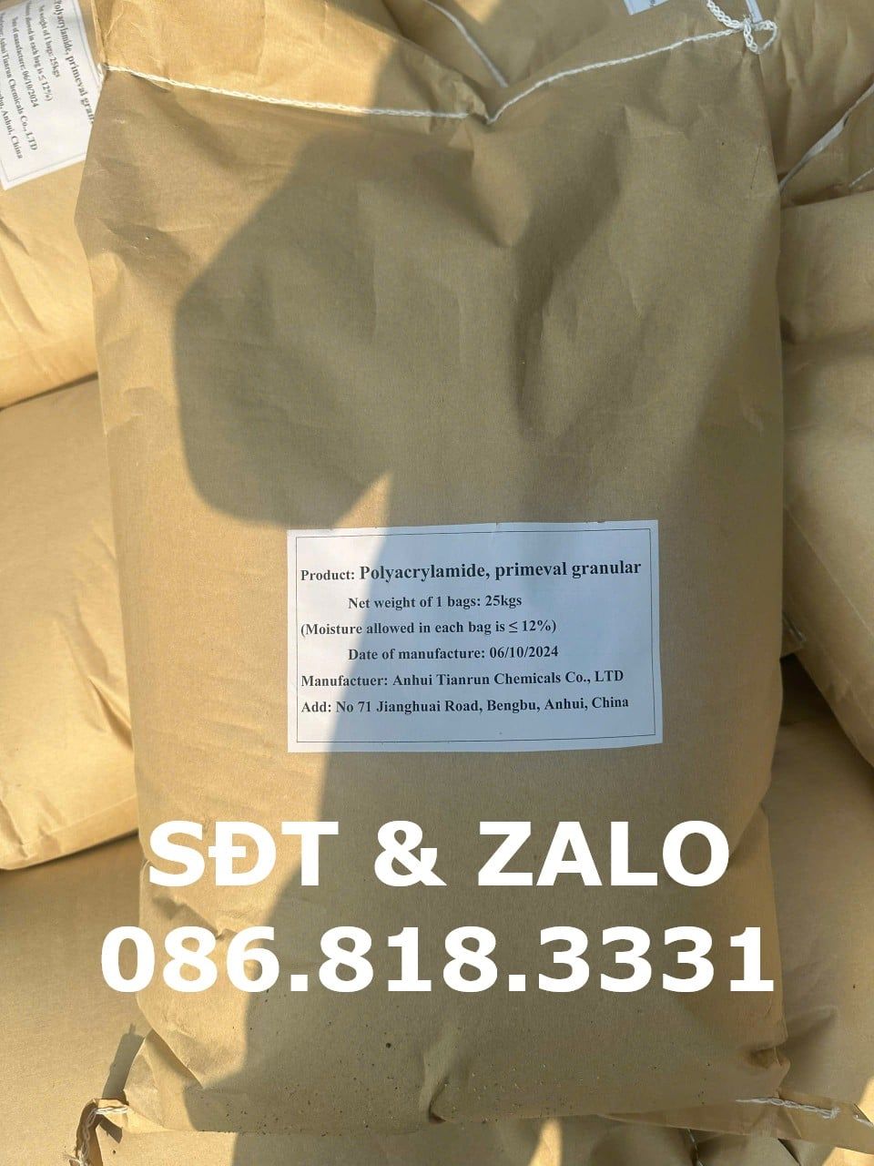  Polyarcylamide (Primeval Granular) - PAM - Hóa chất trợ lắng, kết tụ 