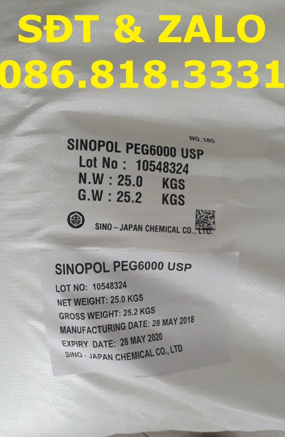  Sinopol 6000DS - PEG-6000 - Polyethylene Glycol 