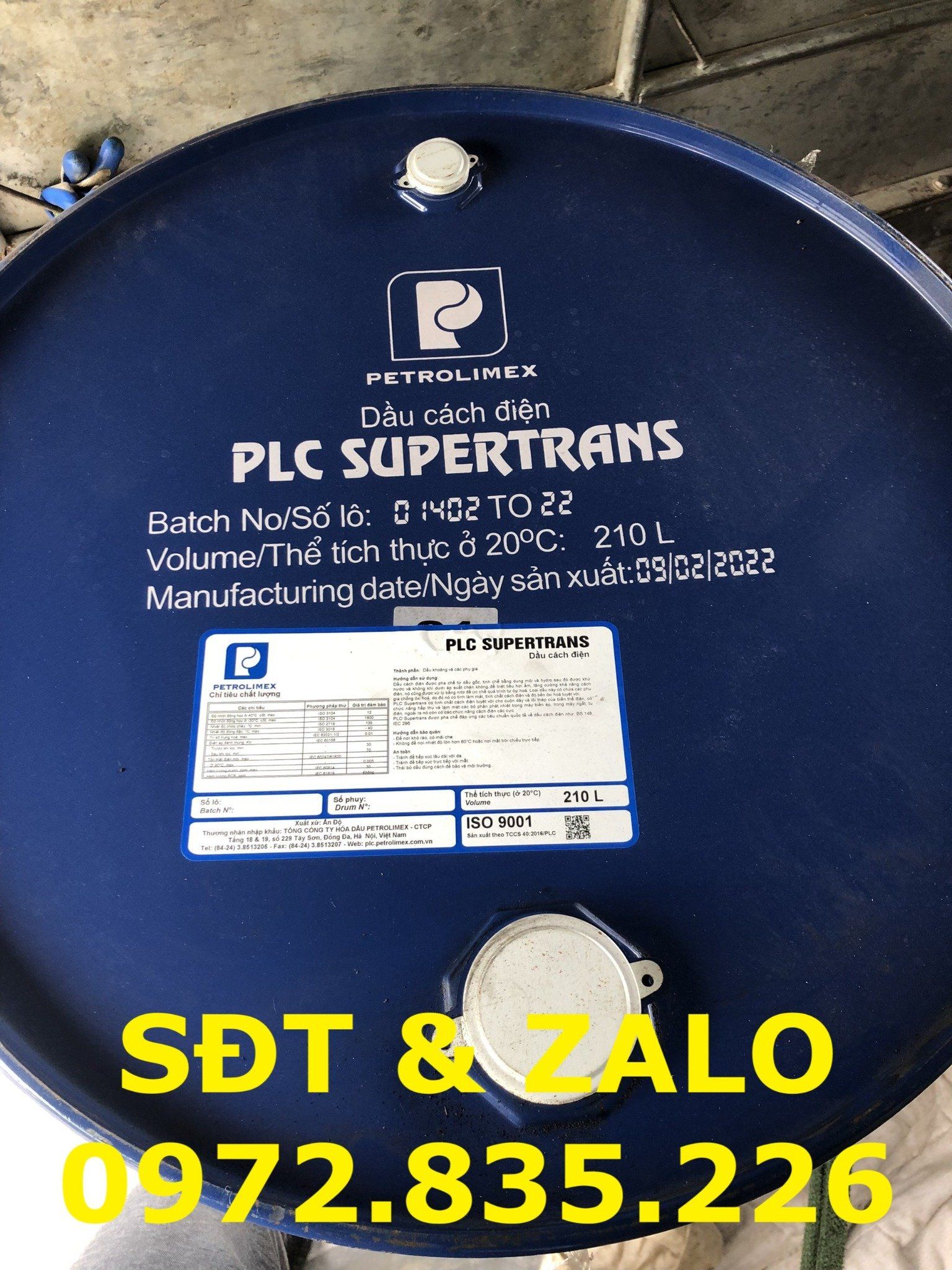  Dầu biến thế cách điện PLC SUPERTRANS 