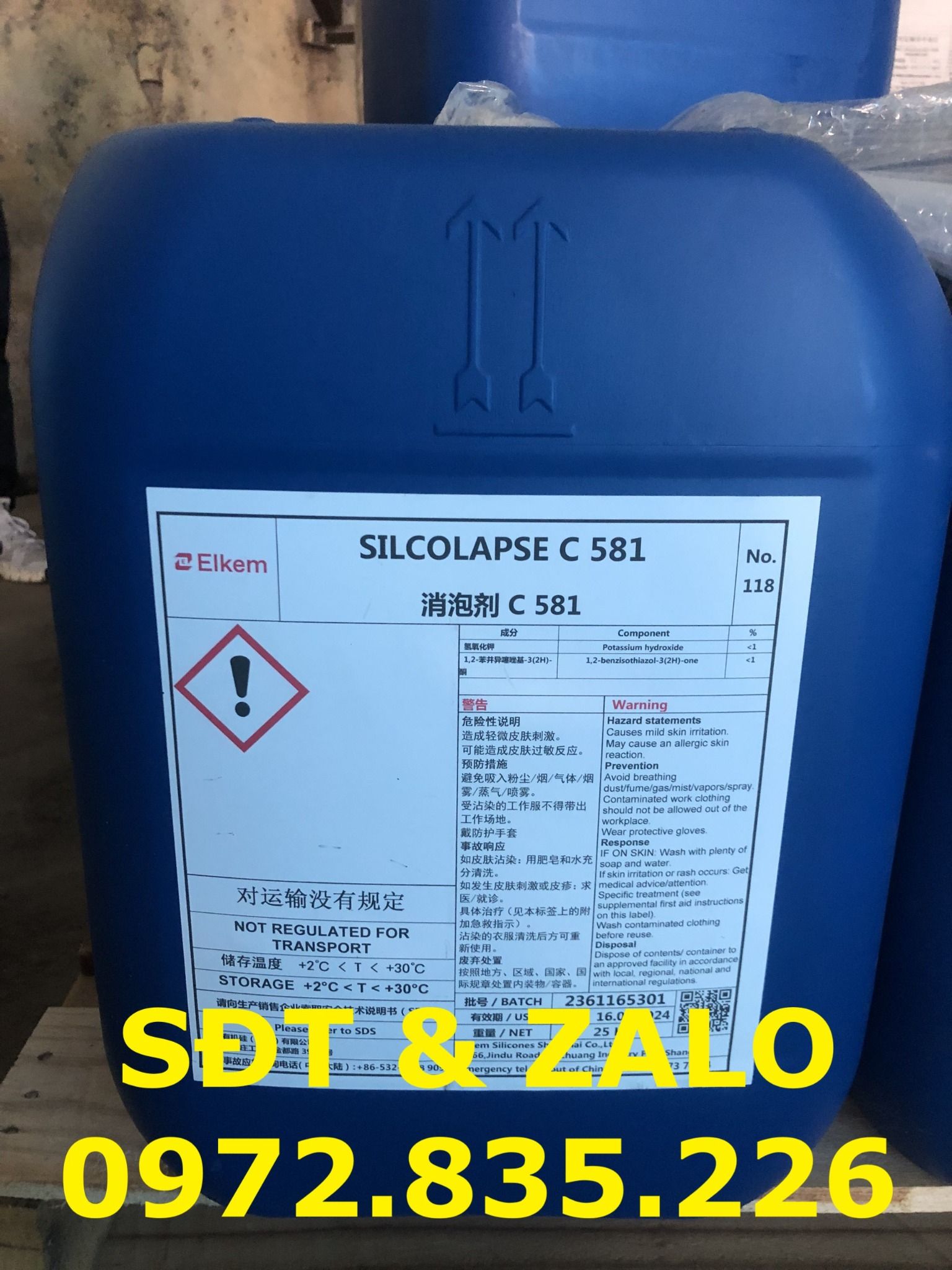  Hóa chất Kháng Bọt - Phá Bọt ANTIFOAM SILCOLAPSE C581 