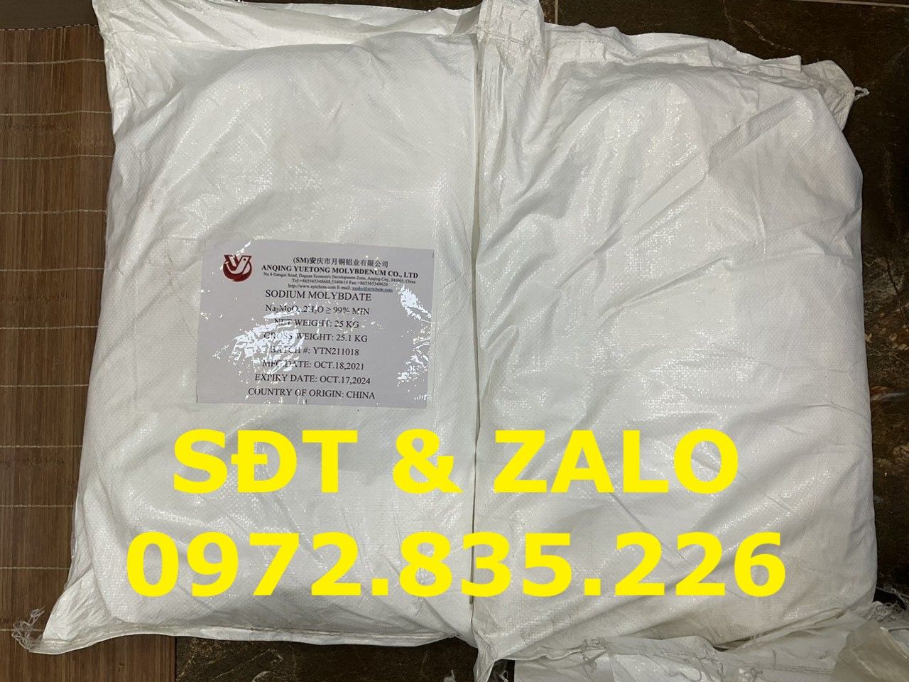  Sodium Molybdate - Natri Molipdat - Na2MoO4.2H2O 