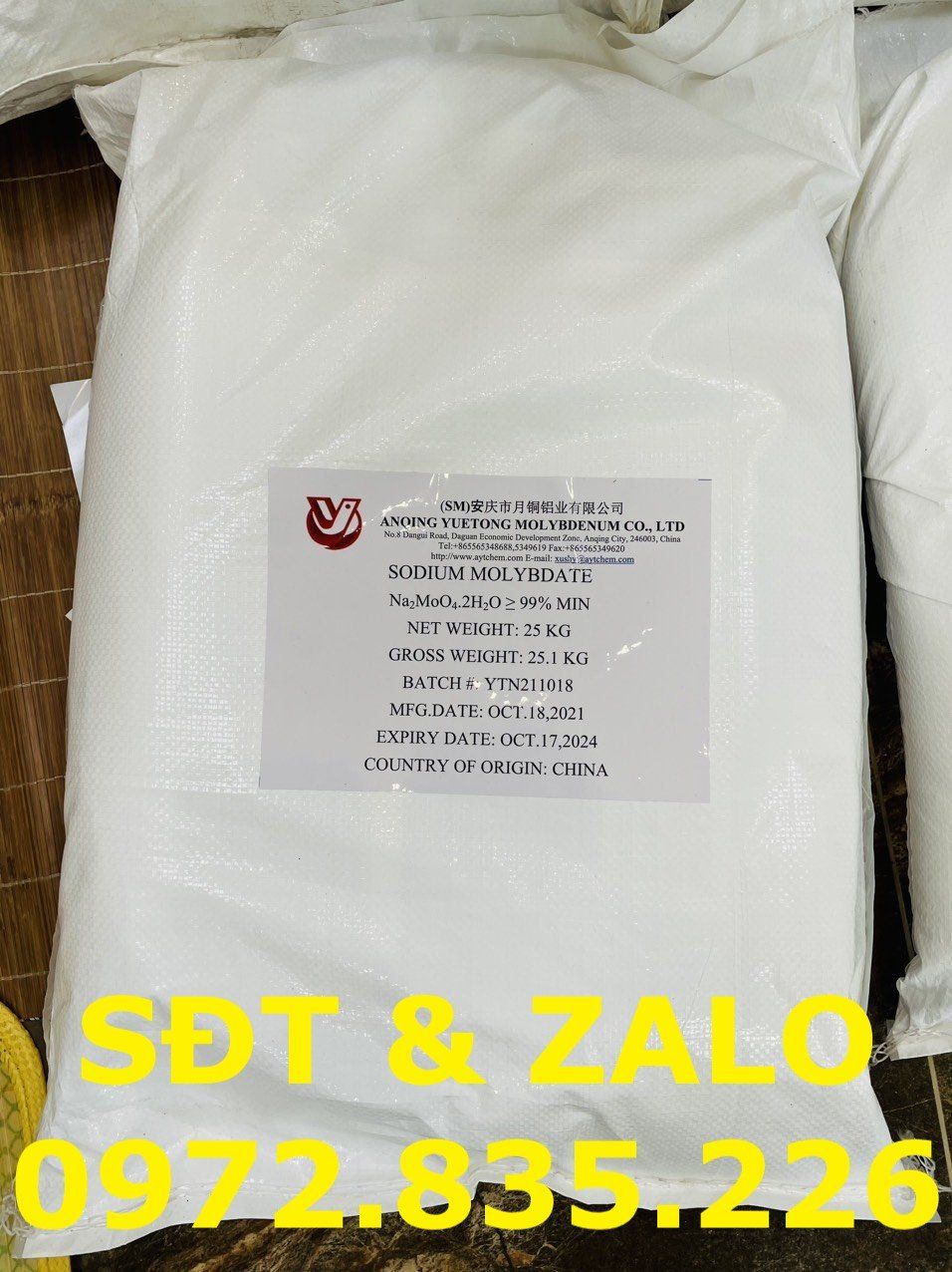  Sodium Molybdate - Natri Molipdat - Na2MoO4.2H2O 