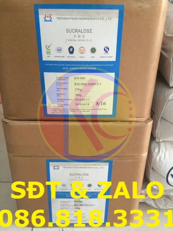  Đường Sucralose - E955 - C12H19Cl3O8 