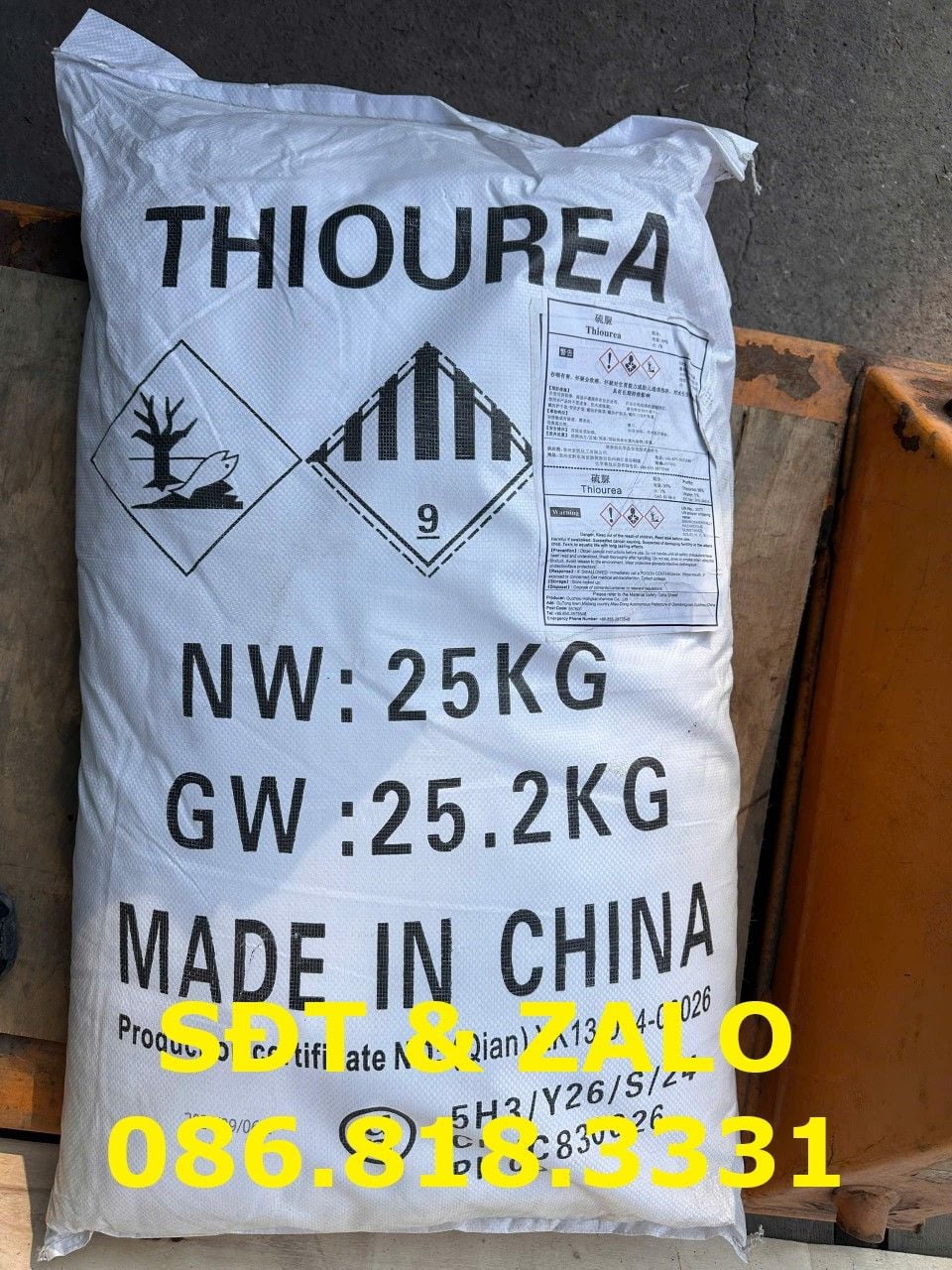  Thiourea Trung Quốc - CH4N2S (25kg/bao) 