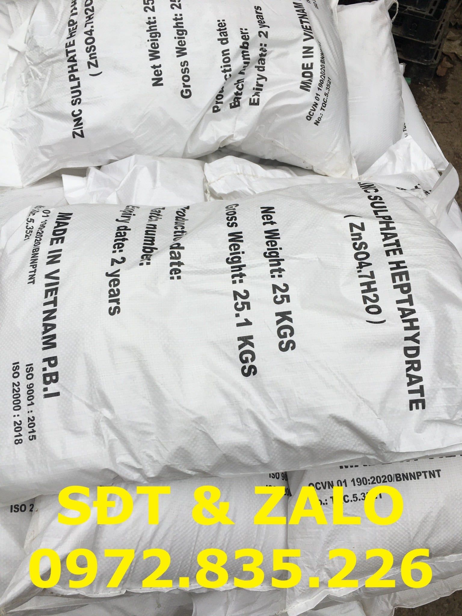  Zinc Sulfate Heptahydrate - Kẽm Sulphate - ZnSO4.7H2O 