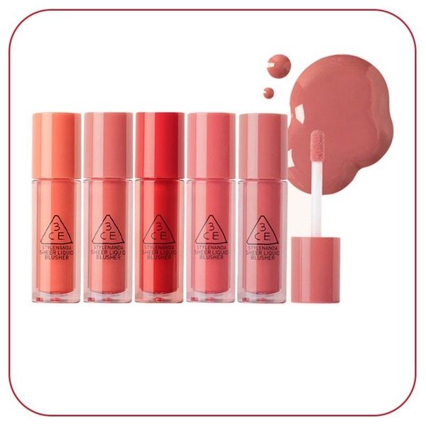  (Mới 2022) Má Hồng Dạng Kem 3CE Sheer Liquid Blusher 3g 