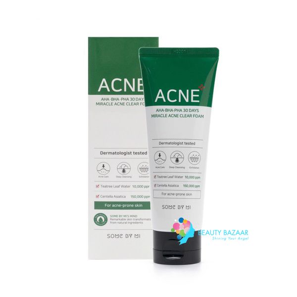  Sữa Rửa Mặt Trị Mụn 30 ngày Some By Mi AHA.BHA.PHA 30 Days Miracle Acne Clear Foam 100ml 
