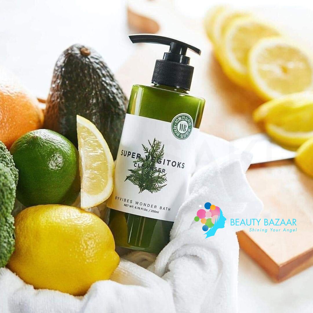  Sữa Rửa Mặt Rau Củ Thải Độc Da Byvibes Wonder Bath Super Vegitoks Cleanser 300ml [FULLBOX] 