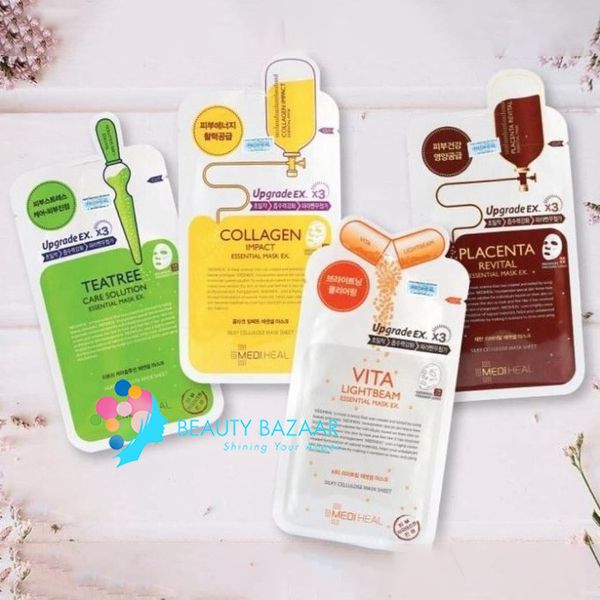  Mặt Nạ Miếng Giảm Mụn, Dưỡng Trắng, Chống Lão Hóa, Phục Hồi Da Mediheal Essential Mask Ex 24ml 