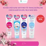  Sữa rửa mặt tẩy trang dưỡng ẩm Kose Softymo Nhật Bản sạch sâu cấp ẩm cho da khô da dầu mụn 190g 60g 