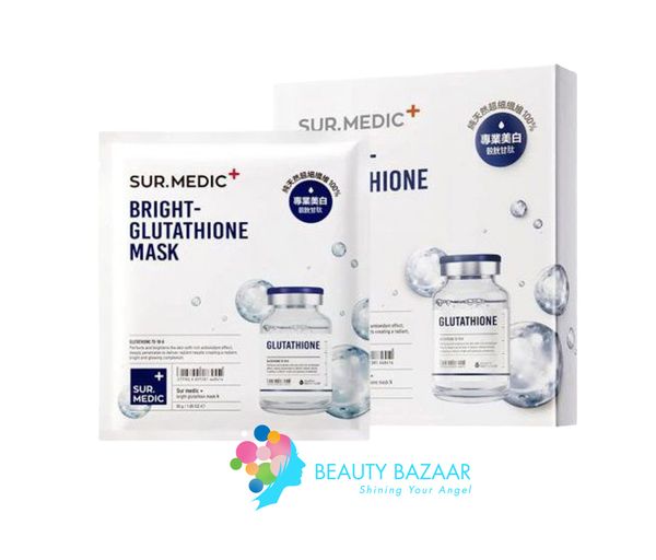  Mặt Nạ Dưỡng Trắng Da Chuyên Sâu Sur. Medic Super Glutathione 100 Bright Mask 30ml 