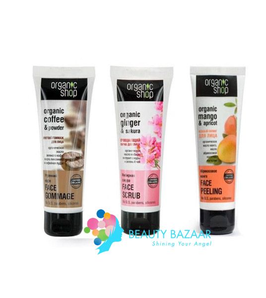  (Mẫu Mới) Tẩy Da Chết Làm Sạch Cho Mặt Organic Shop 75ml 