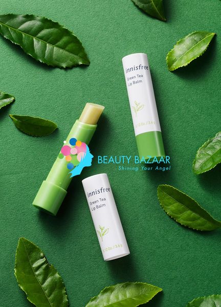  Son Dưỡng Mềm Môi Trà Xanh Innisfree Green Tea Lip Balm 