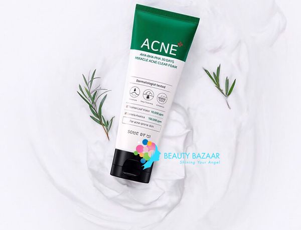  Sữa Rửa Mặt Trị Mụn 30 ngày Some By Mi AHA.BHA.PHA 30 Days Miracle Acne Clear Foam 100ml 