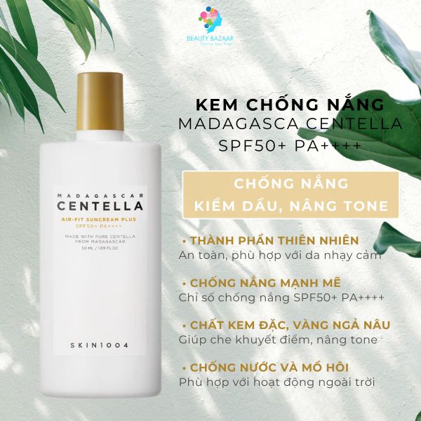  Kem chống nắng centella Skin1004 Madagascar Centella Air-Fit Sun cream Plus SPF50+ PA++++ chính hãng Hàn Quốc 