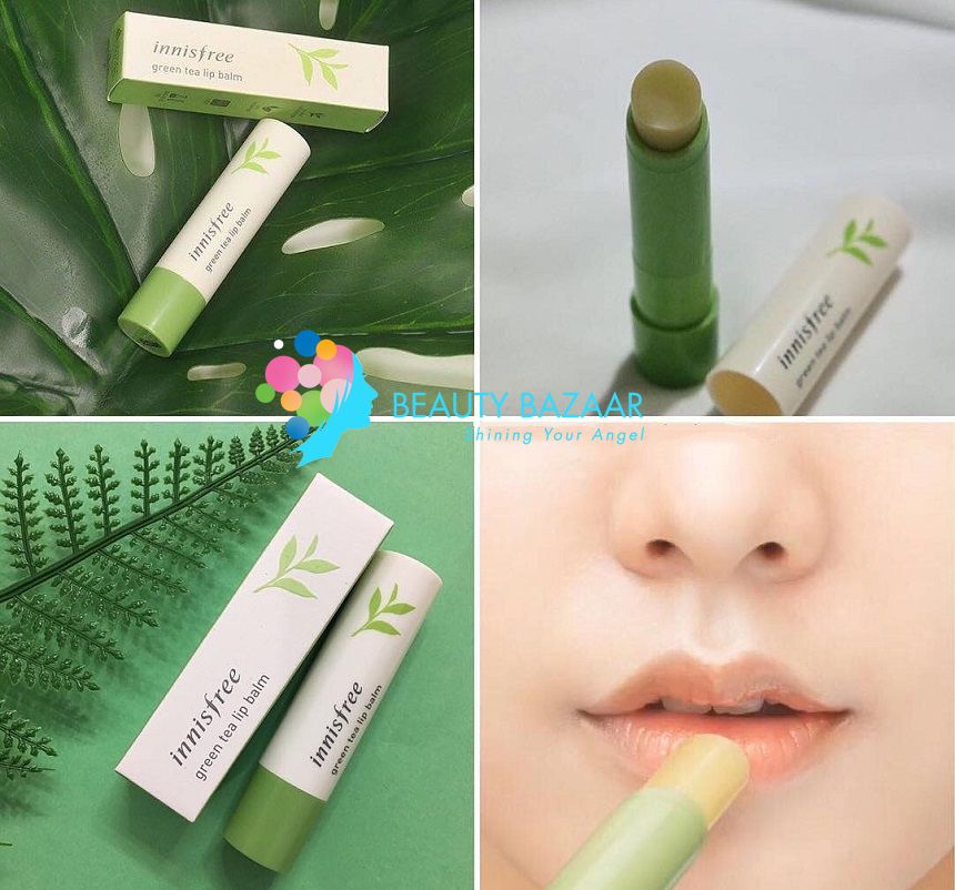  Son Dưỡng Mềm Môi Trà Xanh Innisfree Green Tea Lip Balm 