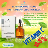 Serum Vitamin C dưỡng sáng mờ thâm nám Vitamin C 16,5% GoodnDoc Whitening Serum Mmall chính hãng 30ml 