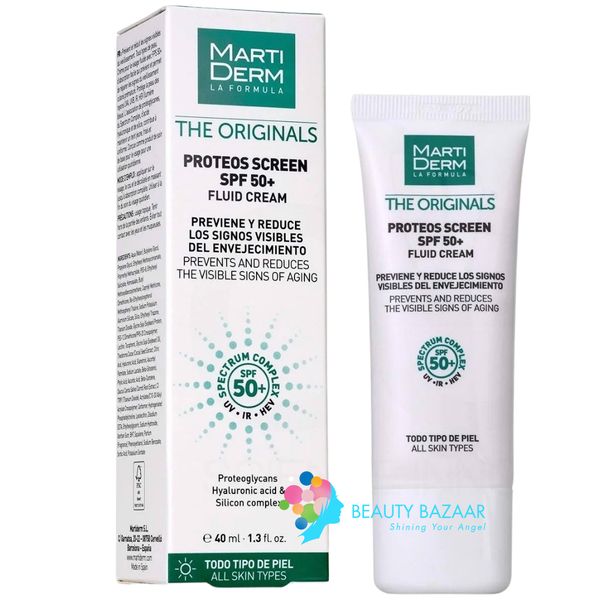  Kem Chống Nắng Phổ Rộng Ngừa Lão Hóa MartiDerm The Originals Proteos Screen SPF50+ Fluid Cream 40ml 