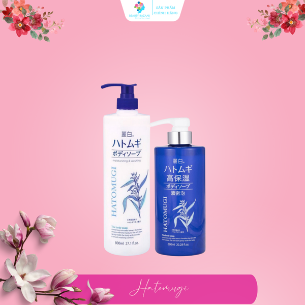  Sữa tắm trắng da toàn thân lưu hương thơm lâu chiết xuất ý dĩ Hatomugi Body Wash  - Nhật Bản 600ml 800ml 