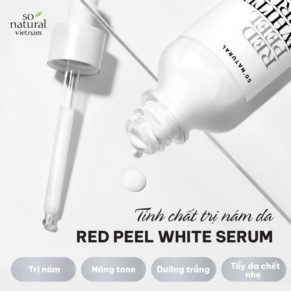  [NEW] Tinh Chất Dưỡng Trắng, Mờ Thâm Nám So’Natural Red Peel White Serum 35ml 