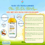  Nước tẩy trang Garnier Micellar Cleansing Water tẩy trang da mặt dịu nhẹ sạch sâu - Garnier vàng, xanh và hồng 