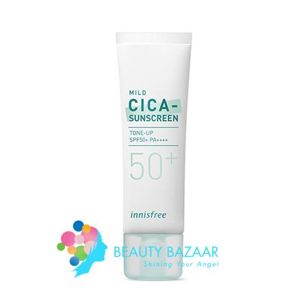  Kem Chống Nắng Dành cho Da Mụn Innisfree Mild Cica Sunscreen SPF50+ PA++++ 50ml 