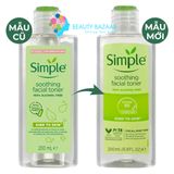  Nước hoa hồng làm dịu da, lành tính Simple Smoothing Facial Toner 200ml 