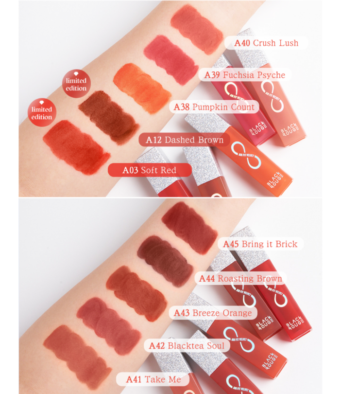  [SALE CẬN DATE] Son kem Black Rouge Air Fit Velvet Tint The Crystal - Version 8 